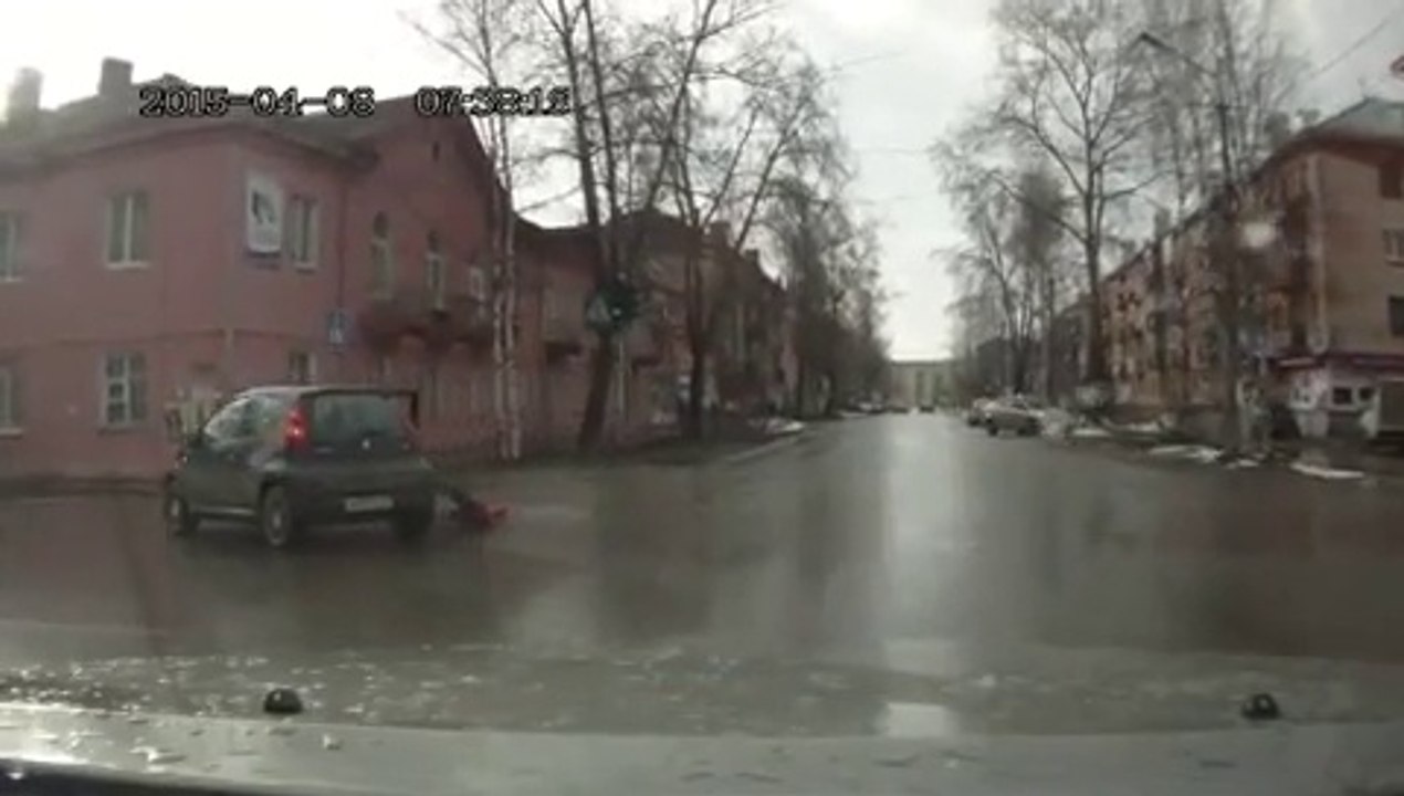 child car door opens and falls