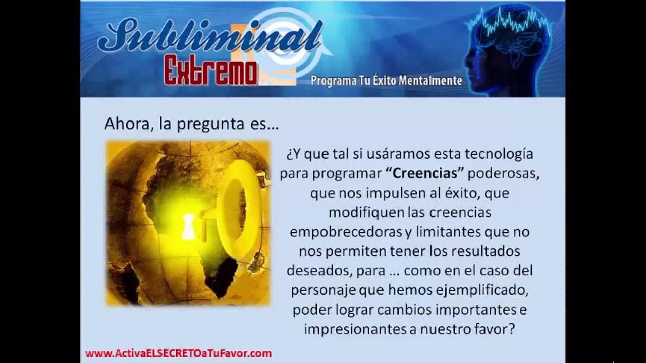 Audios Mensajes Subliminales: Reprograma tu mente para el exito, autoestima, salud, riqueza...