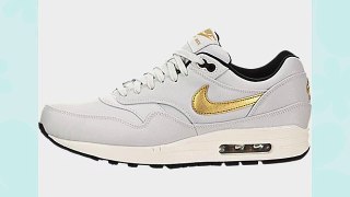 nike air max 1 premium QS mens trainers 665873 sneakers shoes uk 95 us 105 eu 445 pure platinum metallic gold black 001