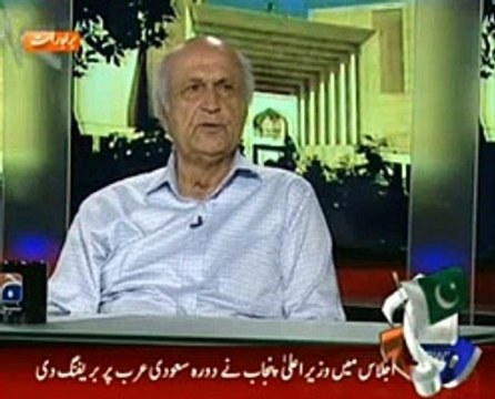 Ishaq Khakwani (PTI) Hamid Mir ka Sawal Gol Kar Gaye- Watch Hamid Mir's reaction