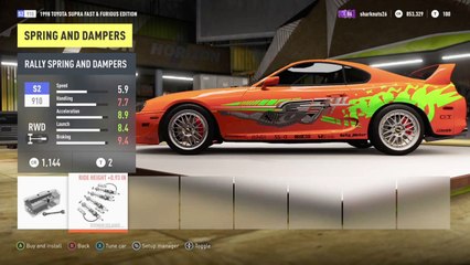 FH2: 1400+ HP Paul Walker Toyota Supra build & top speed!