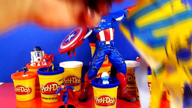 20 Surprise Eggs Play Doh Superheroes Spiderman Cars Batman Angry Birds Play-Dough Disney