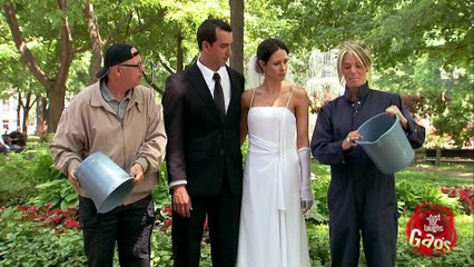 Bride and Groom Get Splashed