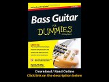 Download Bass Guitar For Dummies Book Online Video Audio Instruction By Patrick