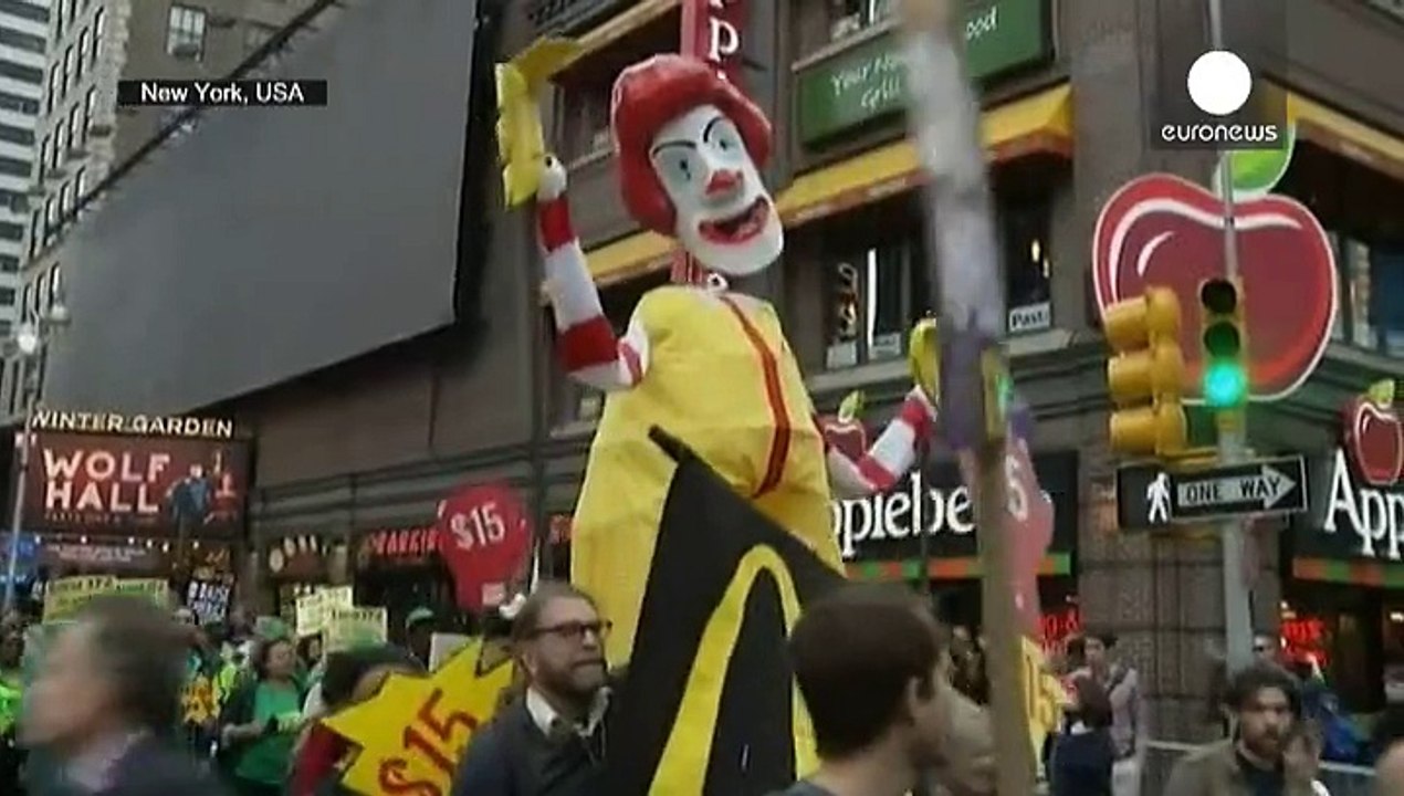 Tausende protestieren in den USA gegen Lohndumping bei Fastfood-Ketten