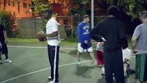 old man (Uncle Drew) playing basketball