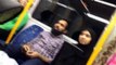 Woman defends muslim couple after listening to racist rant on train.mp4