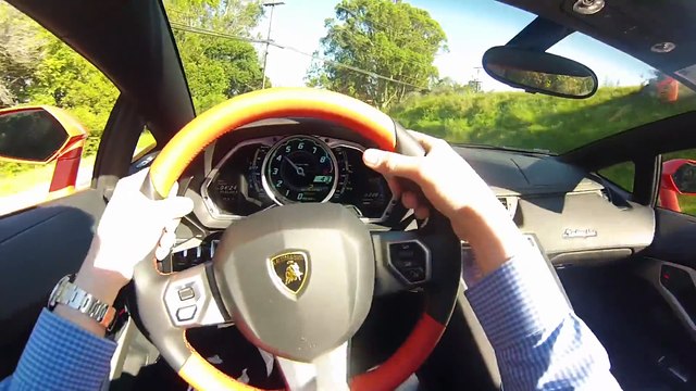 Awesome Lamborghini Aventador Roadster POV Drive and Incredible Exhaust Sound!