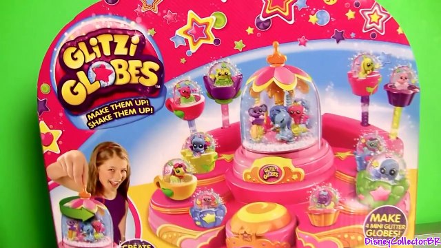 Glitzi Globes Mega Dome Maker Showcase Carousel Display Playset ❤ How-To Make 4 Glitter Globes!