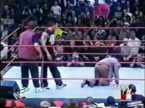 Vince Mcmahon Recieves StoneCold Stunner,Rock Bottom, Undertaker Last Ride at the Same Time.flv