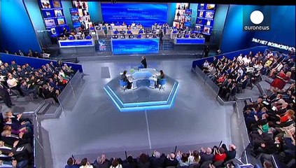 برگزاری جلسه پرسش و پاسخ ولادیمیر پوتین با شهروندان روسیه