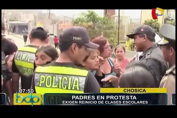Chosica: padres de familia protestaron exigiendo reinicio de clases escolares