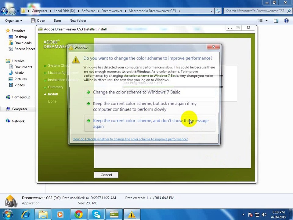 Dreamweaver CS3 Registeration Method
