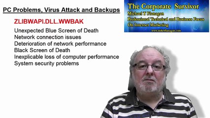 Problems I recently had with my PC. Virus and backups