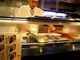 Live fish served in Japanese sushi restaurant
