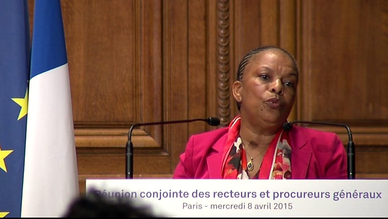 Réunion conjointe des recteurs et des procureurs généraux - Allocution de Christiane Taubira
