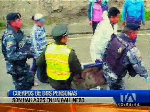 Encuentran dos cuerpos dentro en un gallinero en Píllaro