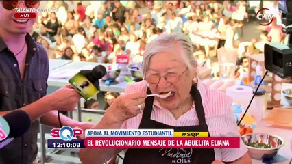 Abuelita Eliana es reina guachaca y llamó a marchar por la educación