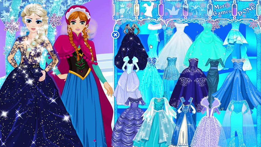 disney princess dress up games elsa and anna ANNA AND ELSA COCKTAIL DRESSES online game