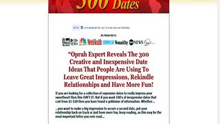 300 Creative Dates - By Oprah Dating And Relationship Expert
