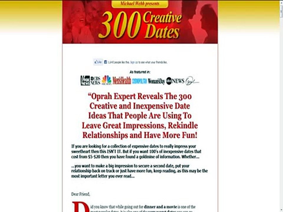 300 Creative Dates - By Oprah Dating And Relationship Expert