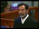 صدام حسين بيهزأ رئيس المحكمه saddam and the judge translated
