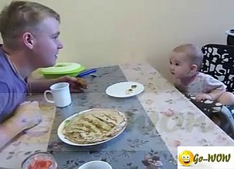 Baby Arguing With Dad - Russian Baby gets Mad on dad