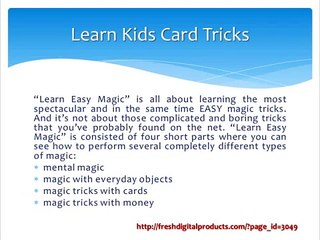 Learn Kids Card Tricks with Learn Easy Magic