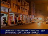 15 personas retenidas en clinica de Guayaquil