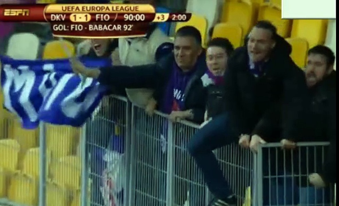 Khouma Babacar 1-1 great goal - FC Dinamo Kiev vs ACF Fiorentina - 16/04/2015