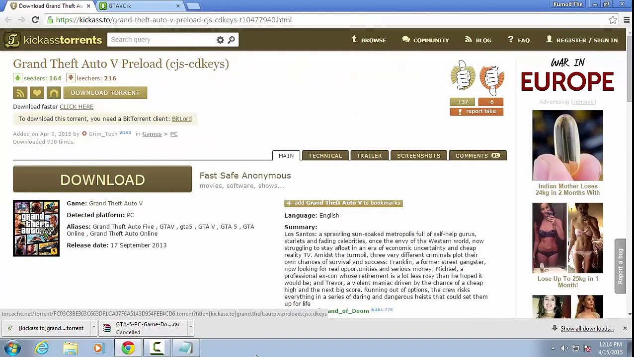 Skidrow PC  How to install and Crack GTA 5 with Multiplayer Gta 5 Crack Download