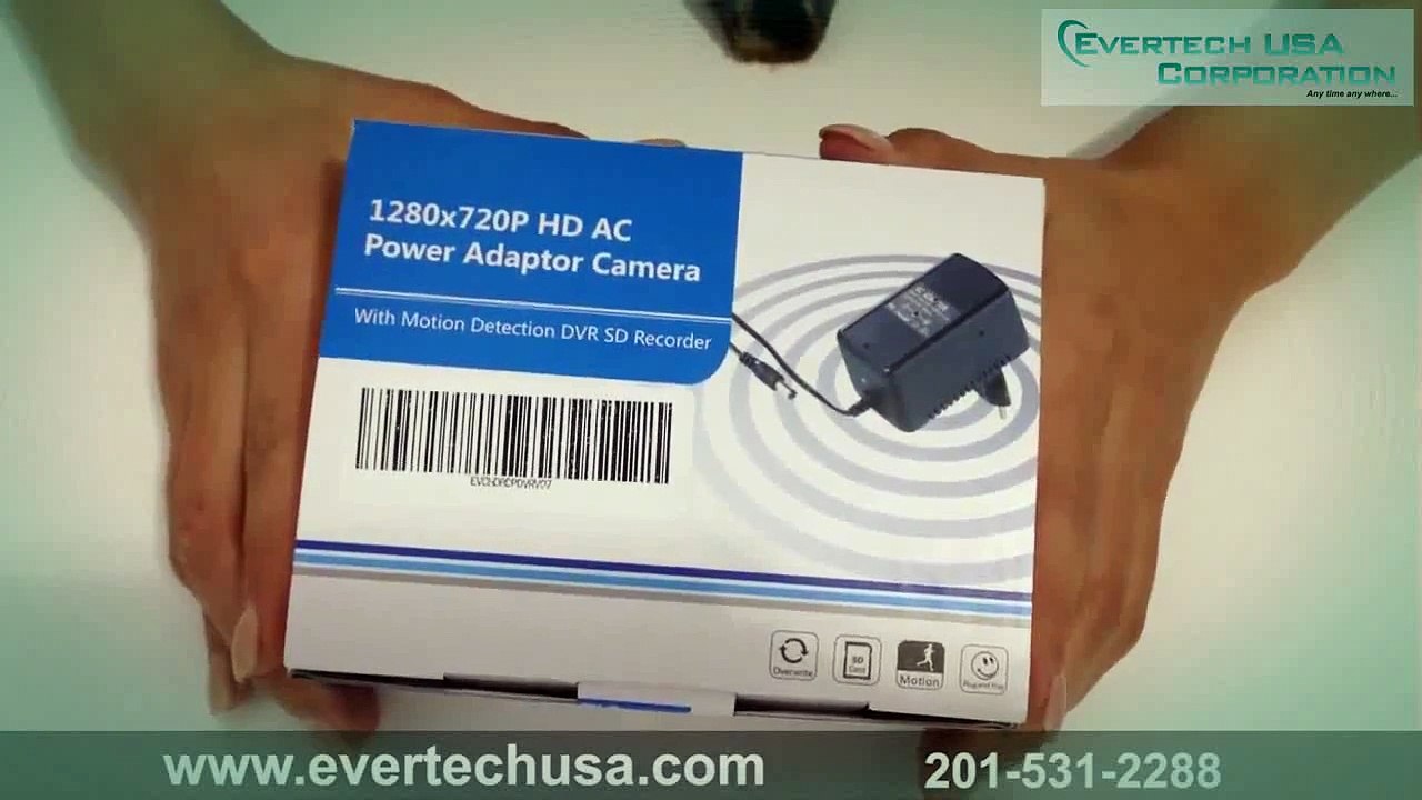 Evertech New Clock Type Wall-Hanging & Stand CCTV Camcorder Hidden Security Camera