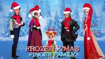 FROZEN Christmas Finger Family Nursery Rhymes for Children and Babies