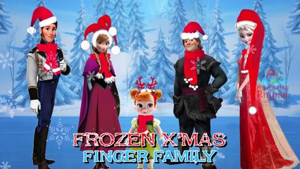 FROZEN Christmas Finger Family Nursery Rhymes for Children and Babies