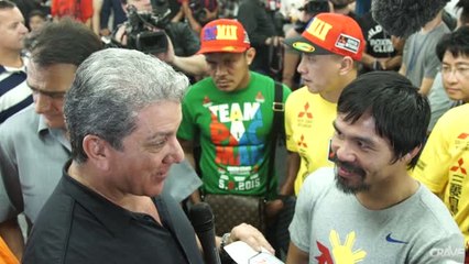 Bruce Buffer and Manny Pacquiao announce Ronda Rousey