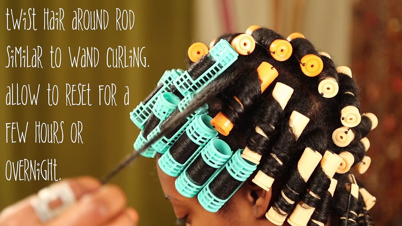 4A/B/C Natural HairStyles | No-Heat Voluminous Defined Big Spiral Curls Perm Rod Roller Set