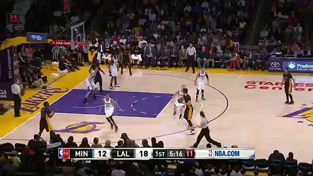 Zach LaVine Amazing Two-Handed Slam Dunk _ Timberwolves vs Lakers _ April 10, 2015 _ NBA