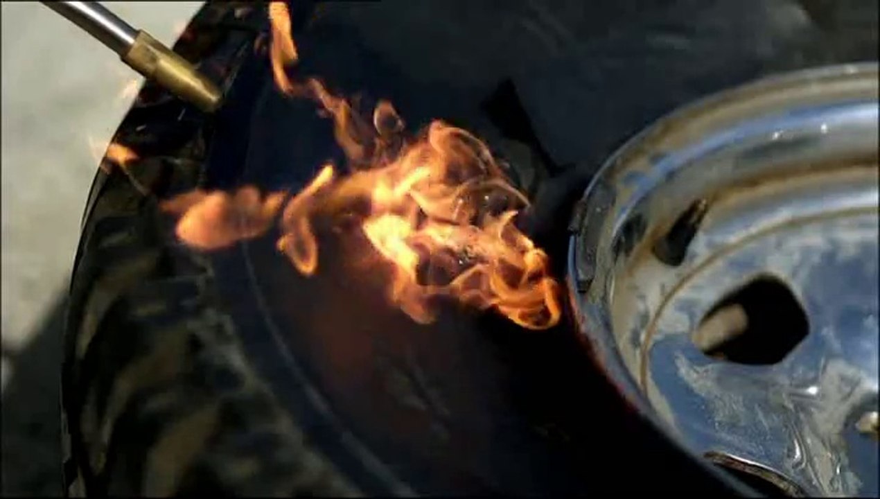 Mythbusters | Flat Tire & Starting Fluid