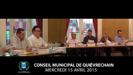 Conseil municipal du 15 avril 2015 à Quiévrechain - Partie 3