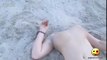 Funny prank videos! Spoof! Buried in the sand where the woman