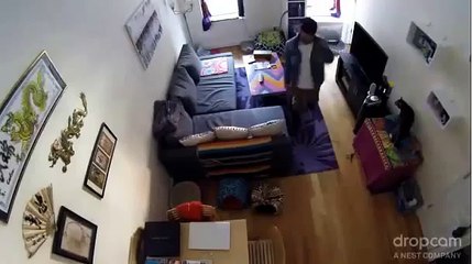 Woman catches break in on camera set up to watch her cats