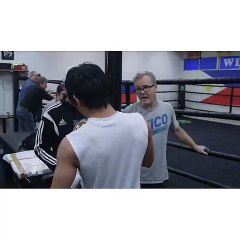 Mayweather vs. Pacquiao: el filipino tiene una pera con ¡la cara de 'Money'! (VIDEO)