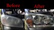 How to do Headlight Restoration. How to clean polish Foggy Headlights. Amazing Results