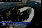 Migrantes musulmanes arrojan al mar a cristianos