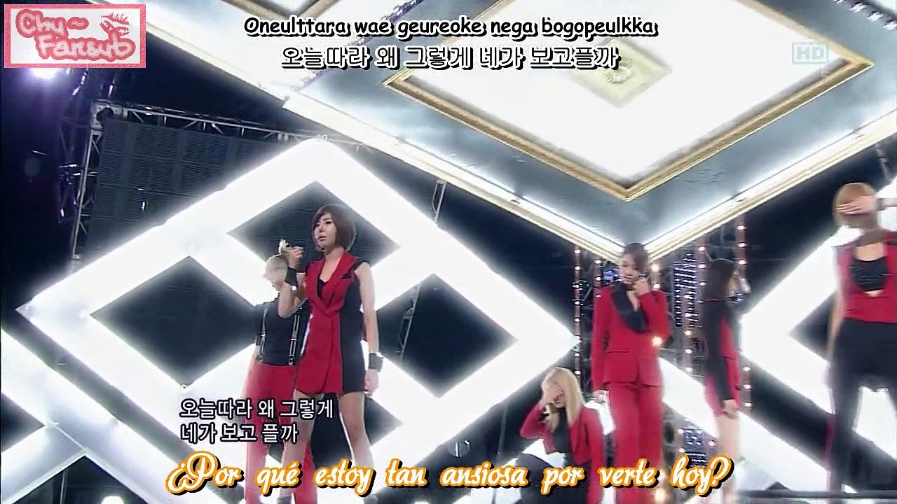 [Subs español] After School - Because of You (Live on Ink 091206)