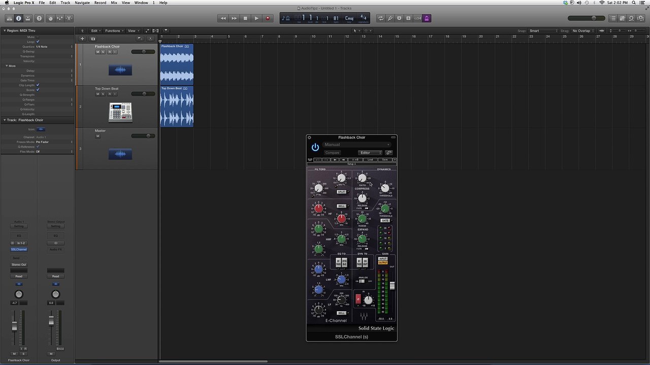 Waves SSL Channel In Logic Pro