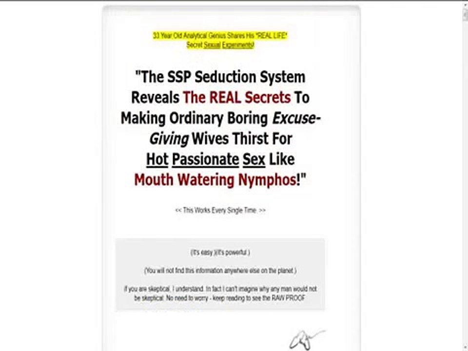 Seduction For Guys In Relationships REVIEW + BONUS