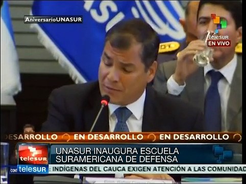 Correa: UNASUR debe avanzar hacia el dinamismo en toma de decisiones