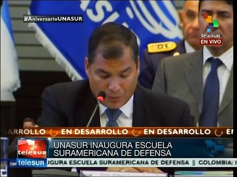 Enumera Rafael Correa retos de UNASUR para profundizar la integración