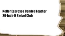 Keller Espresso Bonded Leather 29-Inch-H Swivel Club